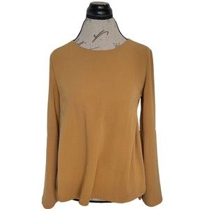 Do+Be Blouse Size Small  Womens Yellow Mustard Dark Academia Office Work Wear